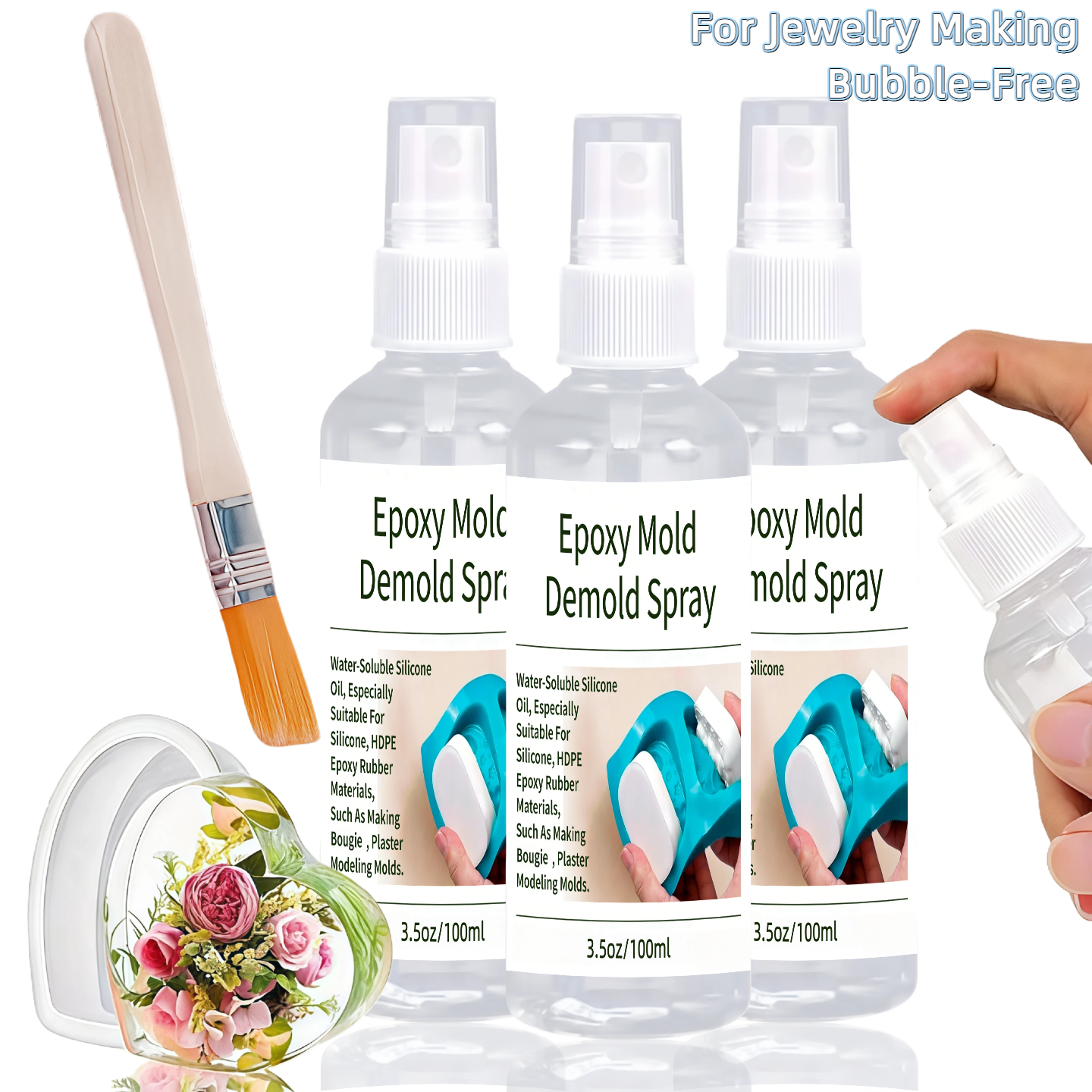 Candle Mold Silicone - Epoxy Mold Demold Spray, Fast-Drying Silicone