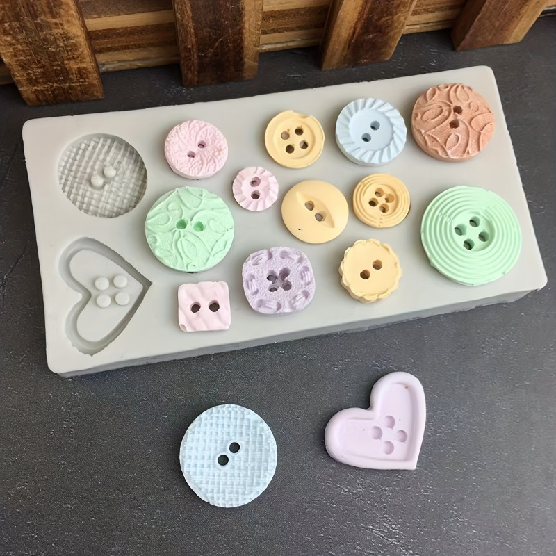 Candle Making Design - Buttons Shape Silicone Mold Silicone Mold