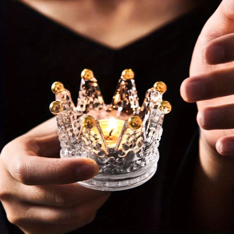 Candle Making Glass - European Crystal Crown Glass Tealight Candle