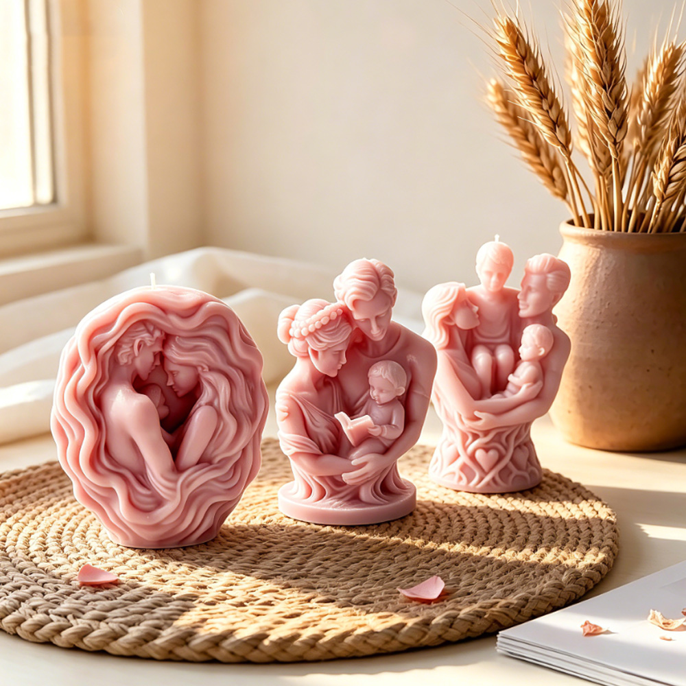 Candle Making Reno - 3D family hug silicone candle mold