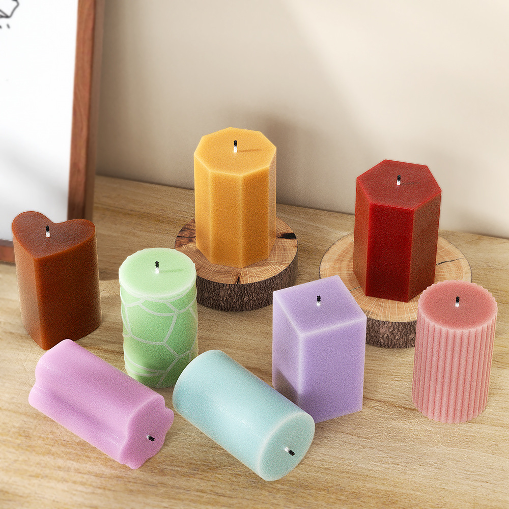 Candle Making Supplies Wholesale - Geometry Column Silicone Mold for Candle