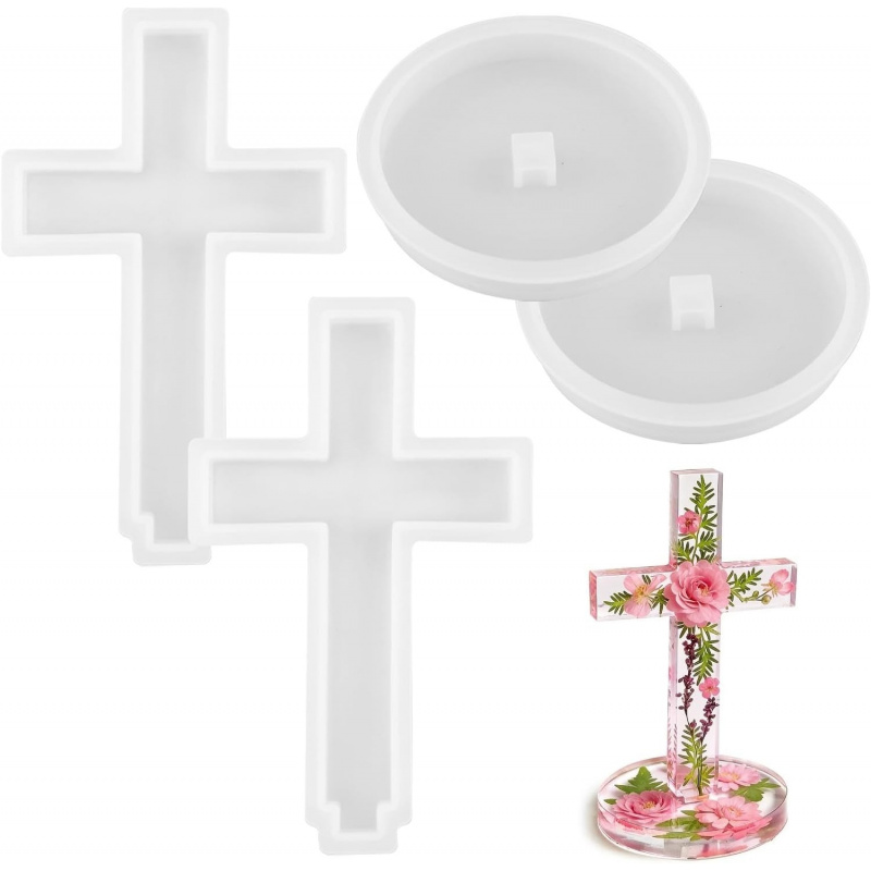 Candle Making Diy - Two silicone molds with a base
