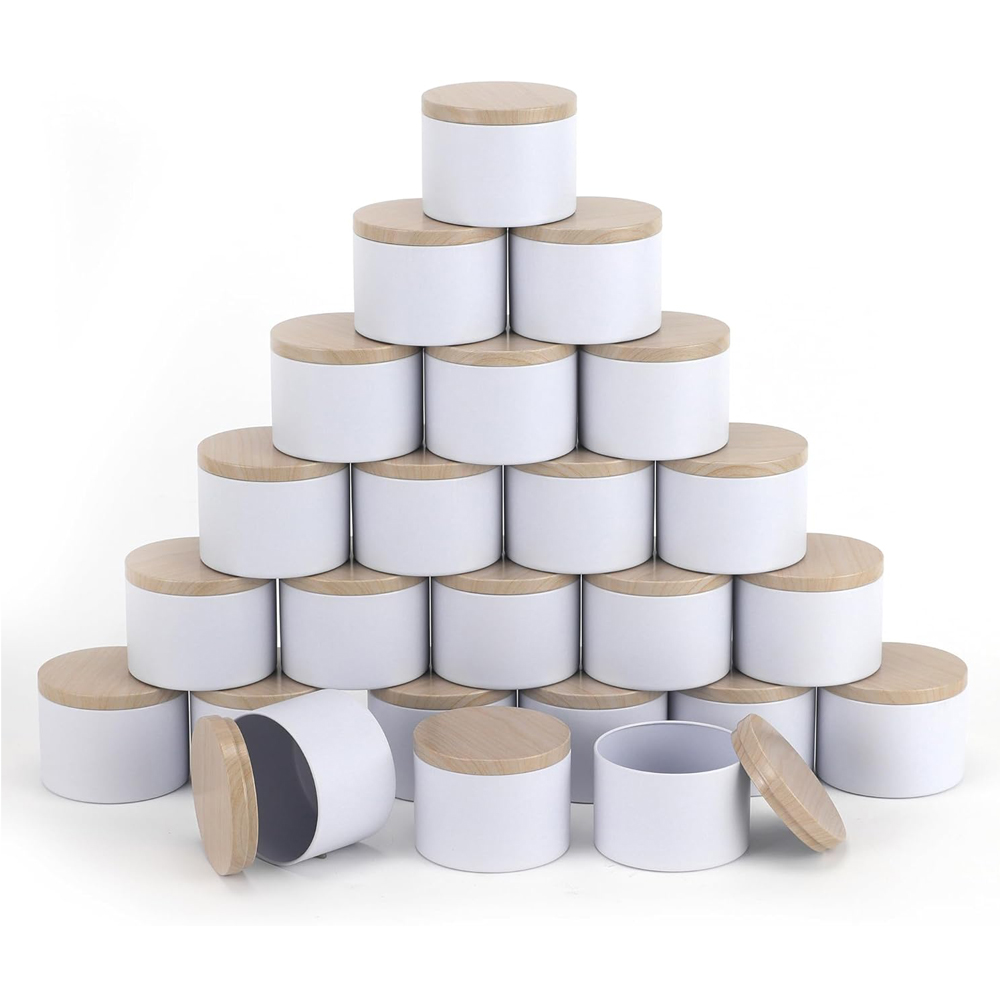 White Candle tins with Metal W – Candle Making Homewood recenzja i cena