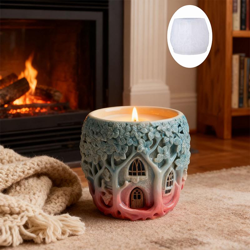 KO 1pc new Fairy Tree House Ca – Candle Mold Silicone recenzja i cena