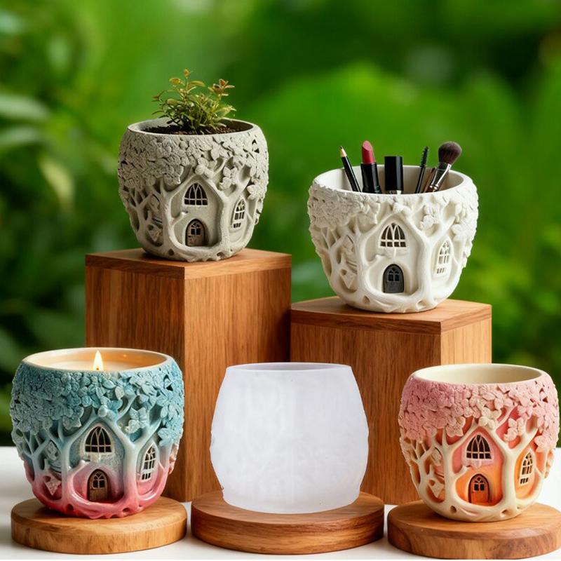 KO 1pc new Fairy Tree House Ca – Candle Mold Silicone recenzja i cena