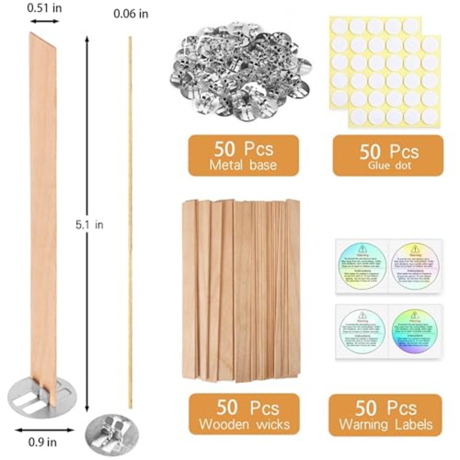 200 Pcs Thicked Wood Candle Wi – Candle Making Homewood recenzja i cena