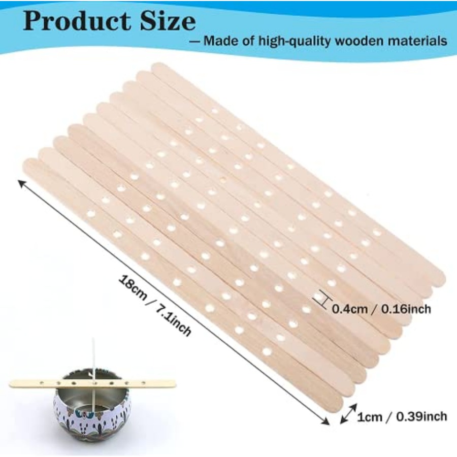 100pcs Wooden Candle Wick Hold – Candle Making Homewood recenzja i cena
