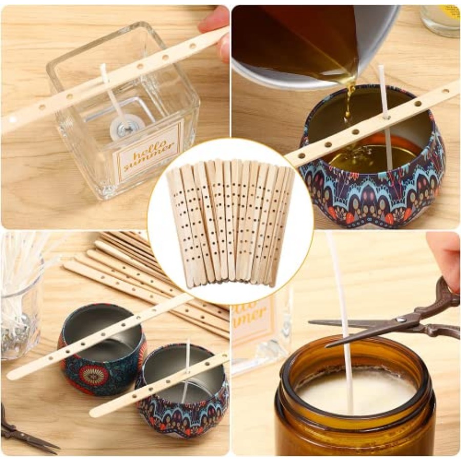 100pcs Wooden Candle Wick Hold – Candle Making Homewood recenzja i cena