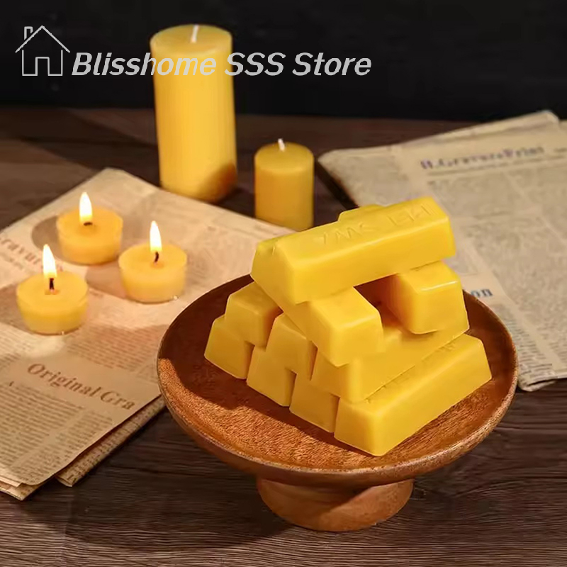 【S】4/8Pcs Pure Beeswax Blocks, – Candle Making Reno recenzja i cena