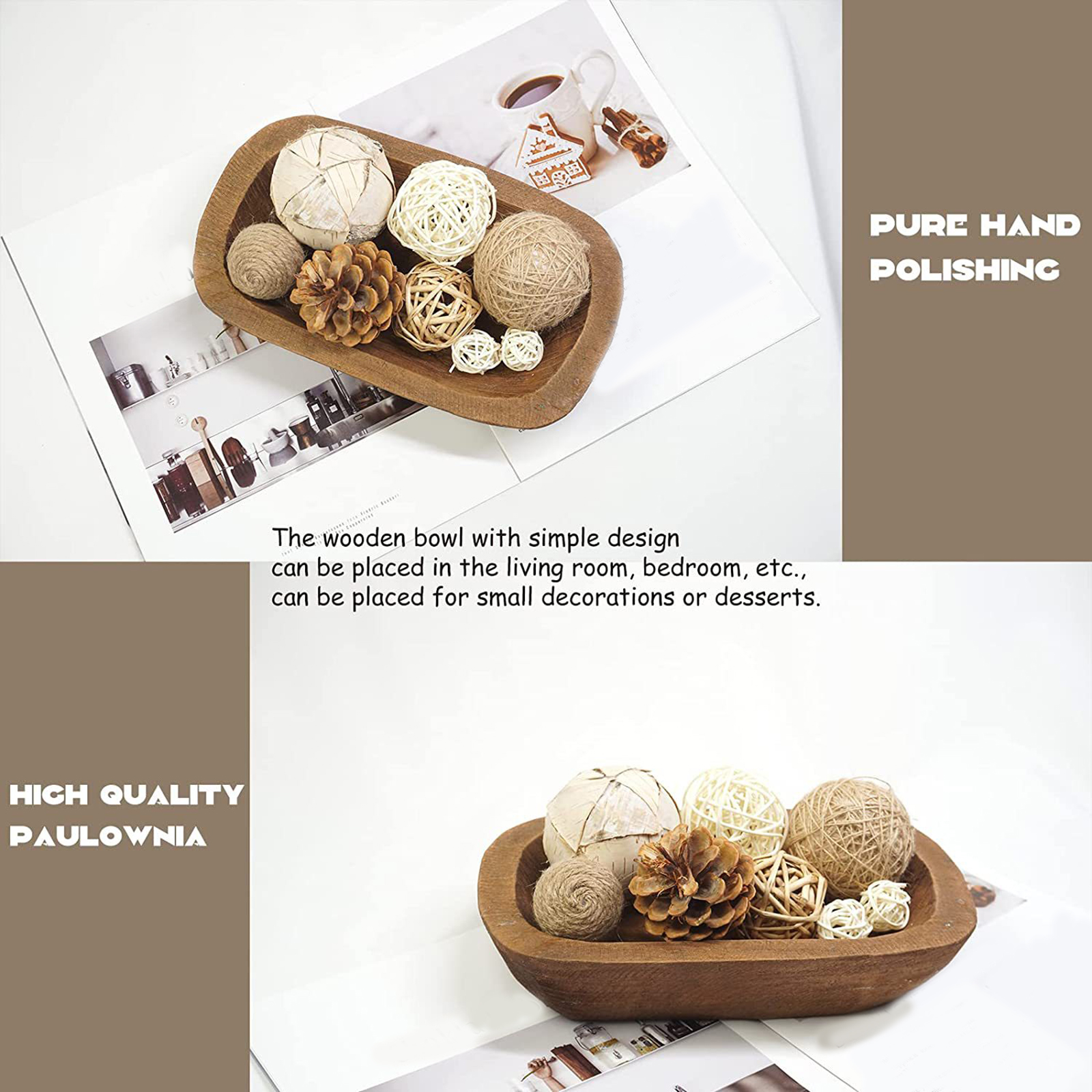 1Pc Solid Wooden Dough Bowl Ca – Candle Making Homewood recenzja i cena