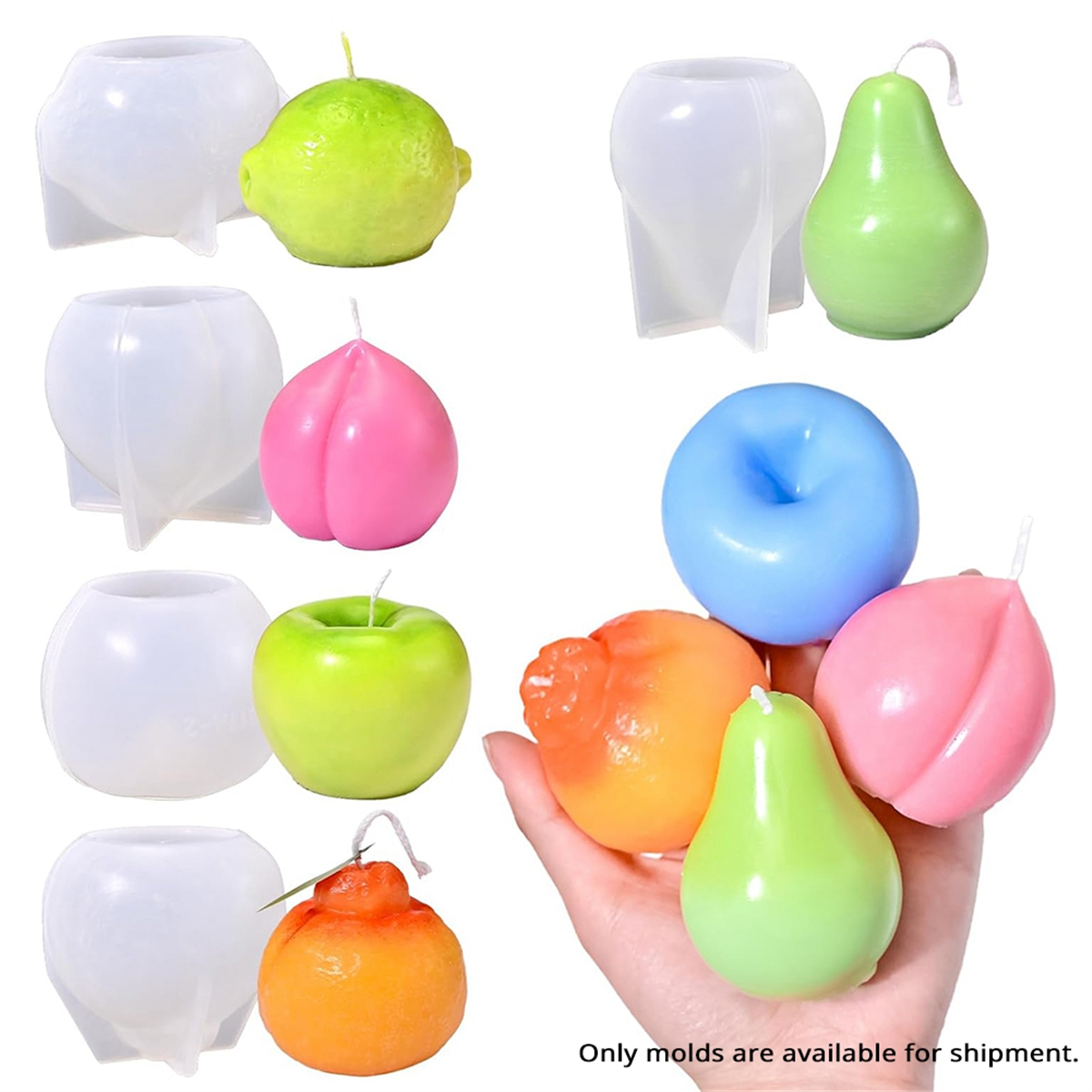 AA98 5Pcs Fruit Candle Molds S – Candle Mold Silicone recenzja i cena