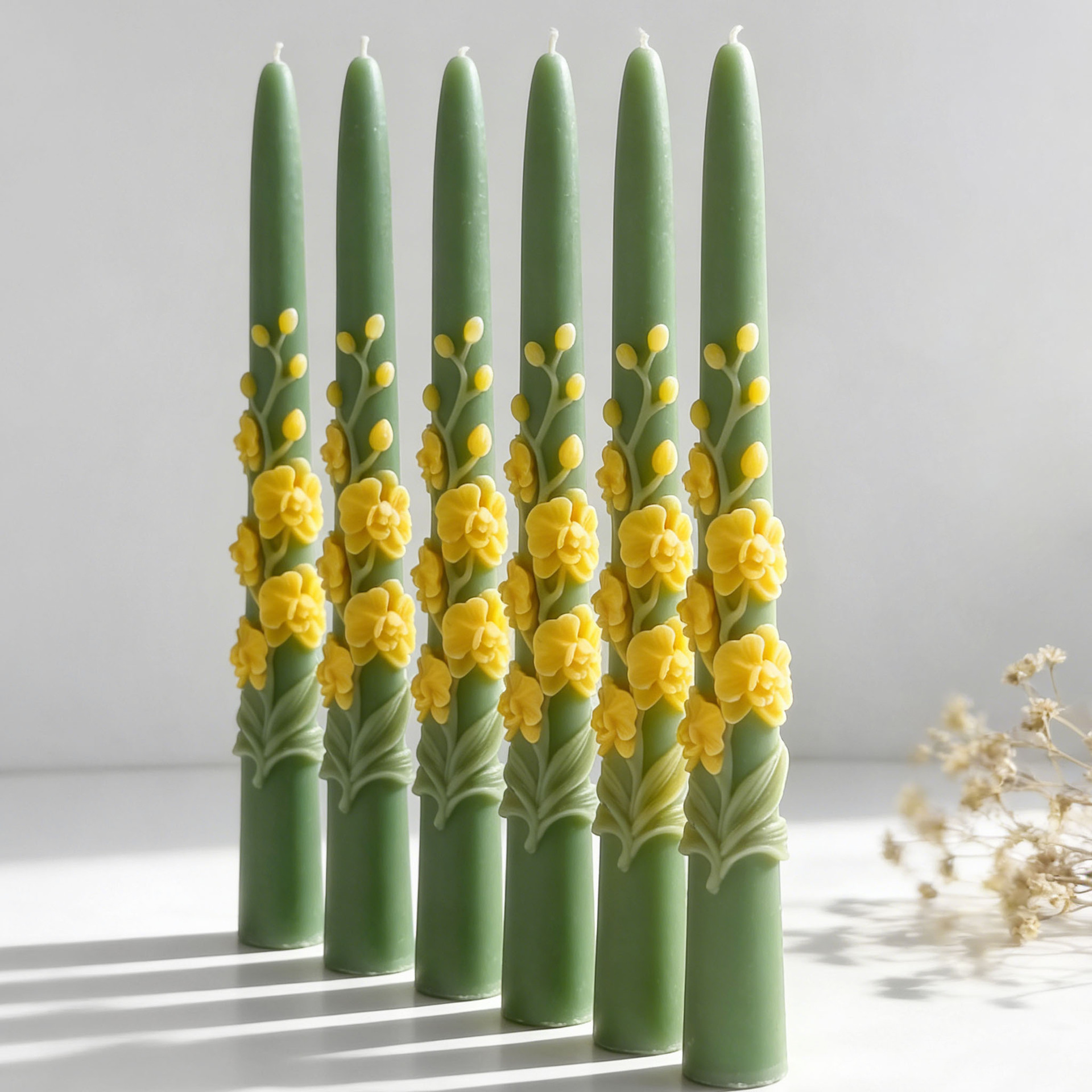 Long Pole Flower Taper Candle  – Candle Making Reno recenzja i cena