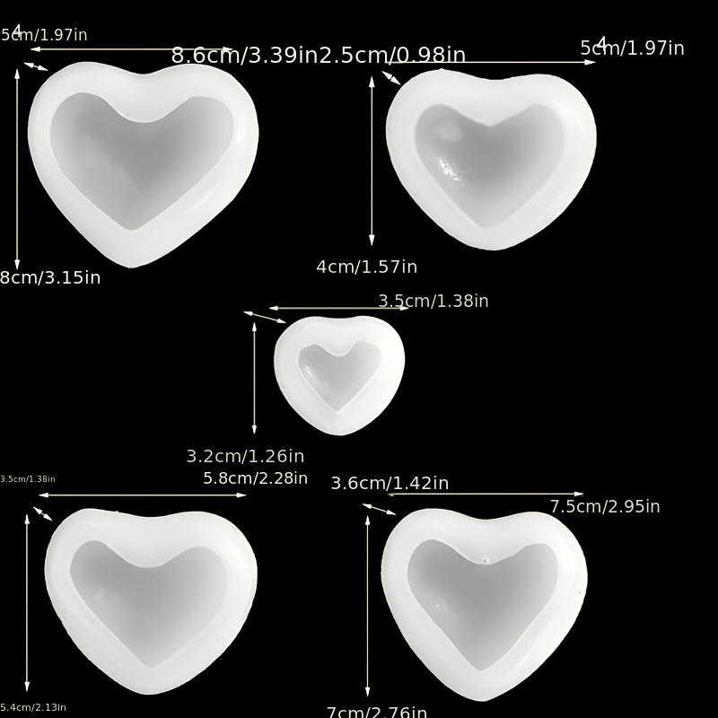 5pcs Heart-Shaped Gypsum Candl – Candle Making Design recenzja i cena