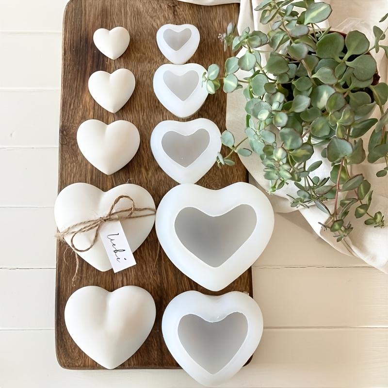 5pcs Heart-Shaped Gypsum Candl – Candle Making Design recenzja i cena