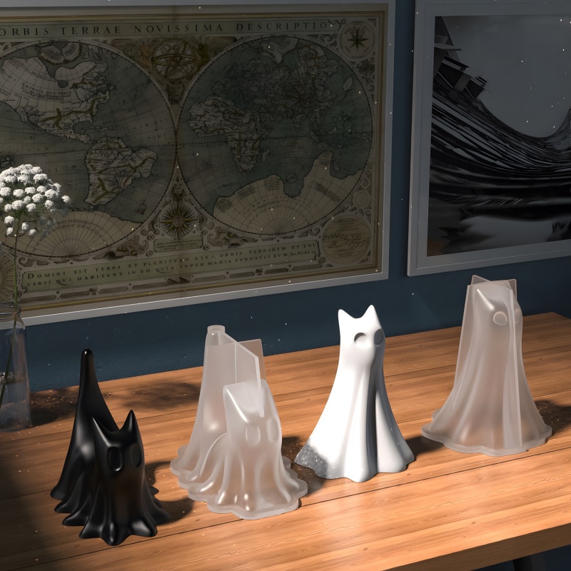 Ghost Cat Halloween Desktop Or – Candle Making Diy recenzja i cena