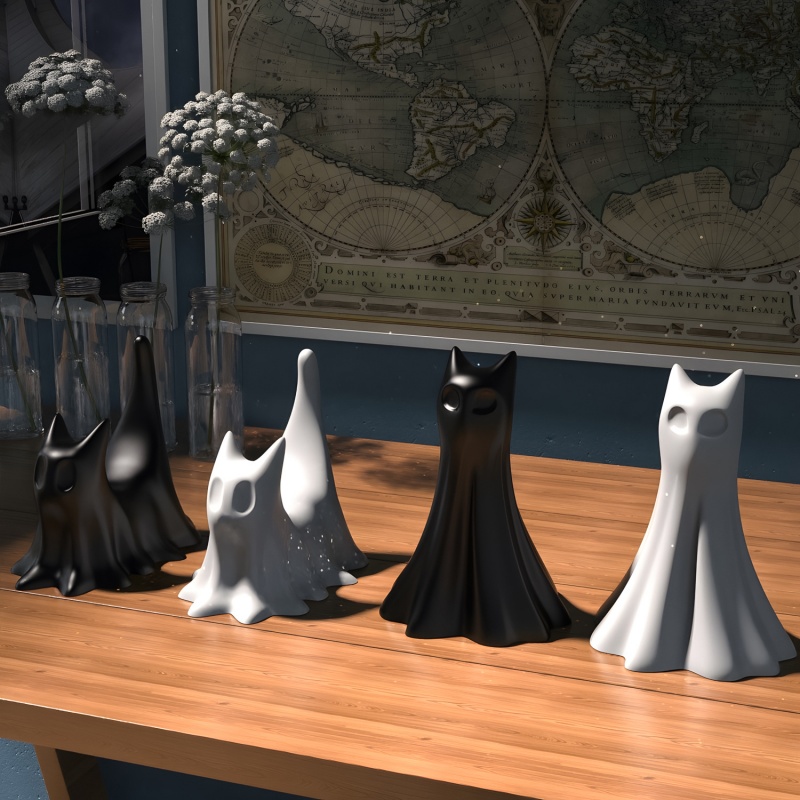 Ghost Cat Halloween Desktop Or – Candle Making Diy recenzja i cena