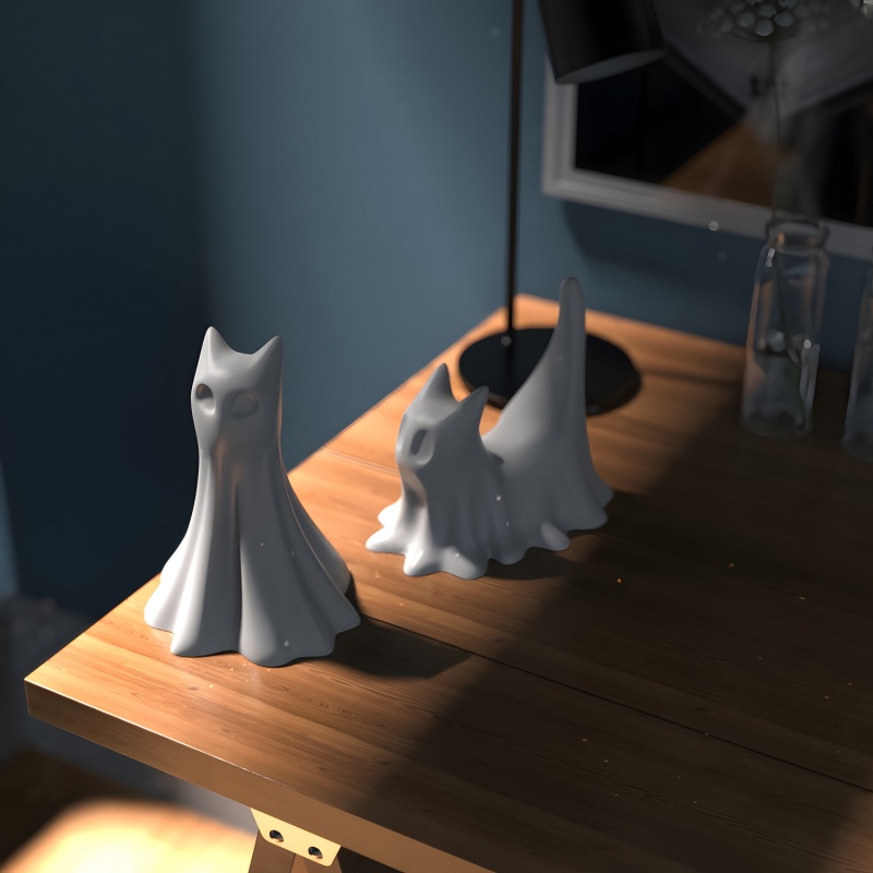 Ghost Cat Halloween Desktop Or – Candle Making Diy recenzja i cena
