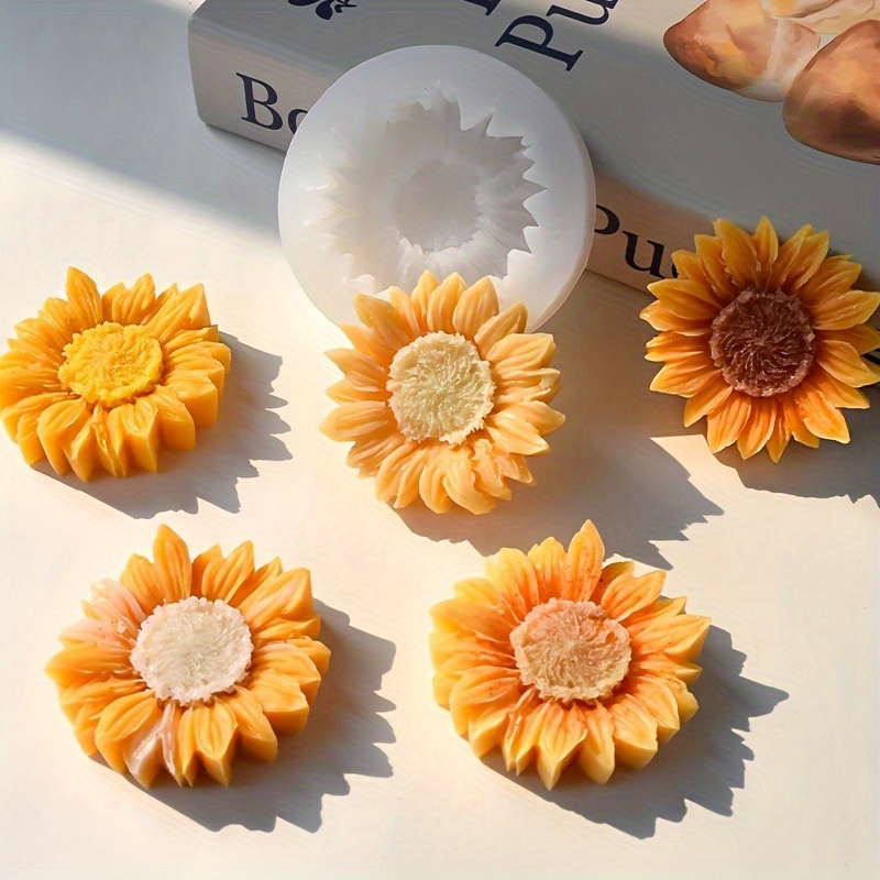 Vibrant 3D Sunflower Silicone  – Candle Making Design recenzja i cena
