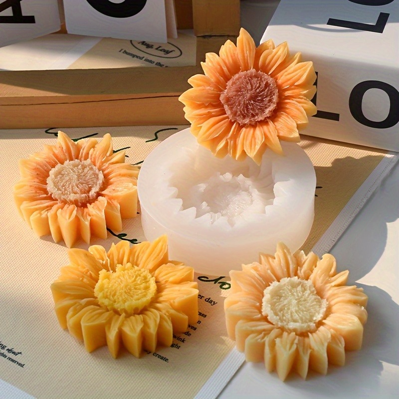 Vibrant 3D Sunflower Silicone  – Candle Making Design recenzja i cena