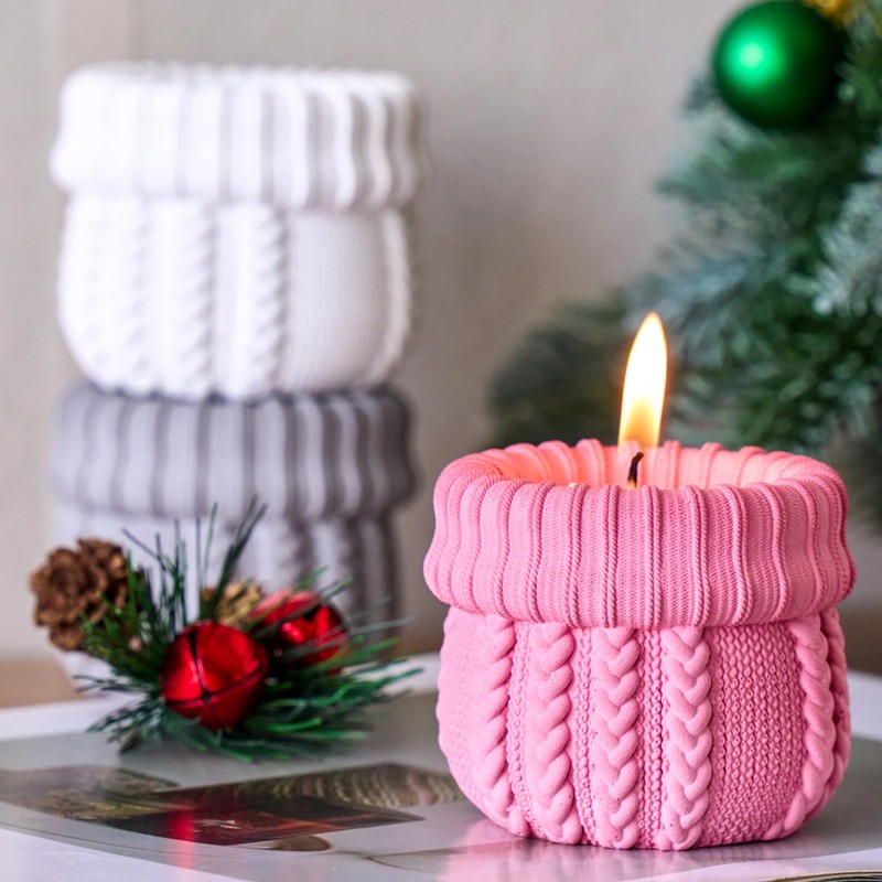 Knitted Yarn Candle Jar Silico – Candle Making Yarn recenzja i cena