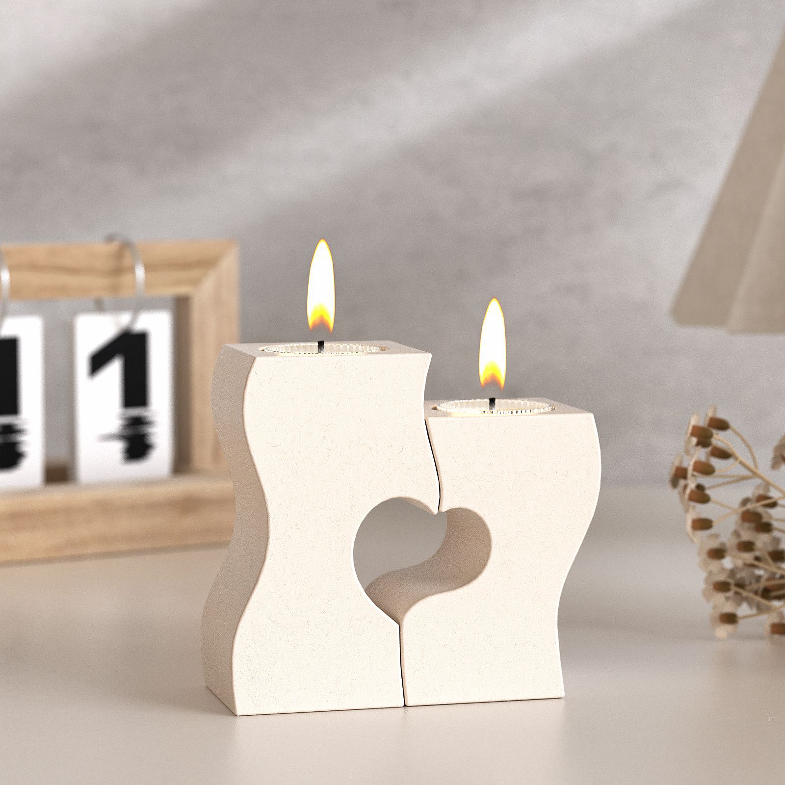S Heart Candlestick Silicone M – Candle Making Design recenzja i cena