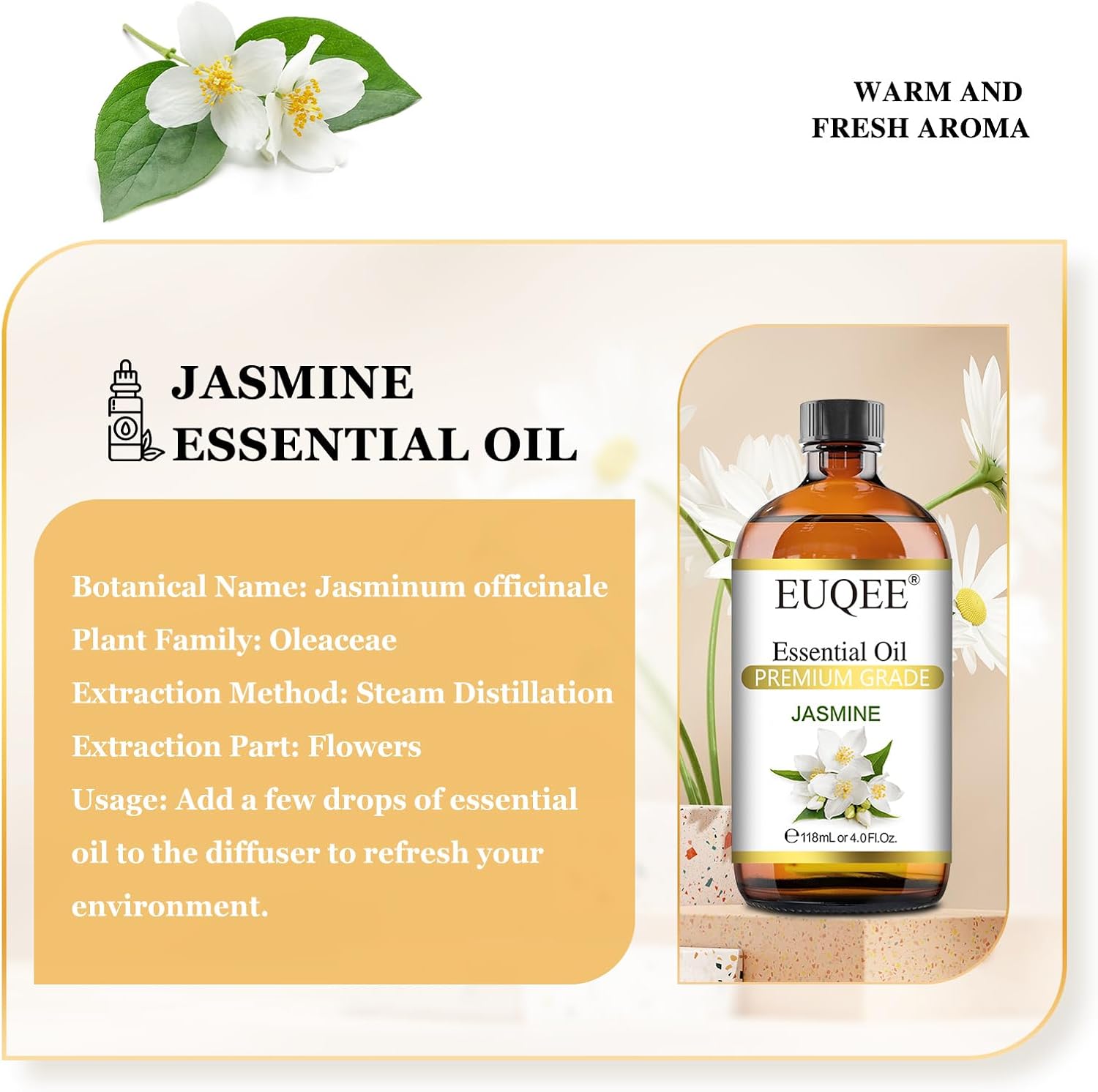 Jasmine Essential Oil 118ml fo – Candle Making Products recenzja i cena