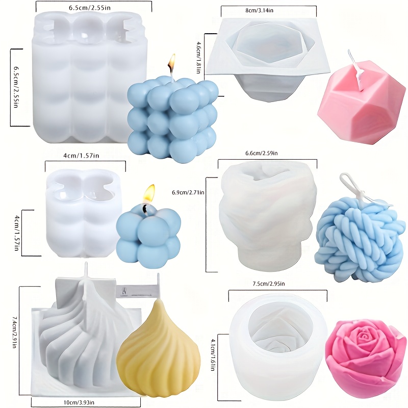6pcs silicone candle mold set  – Candle Making Yarn recenzja i cena