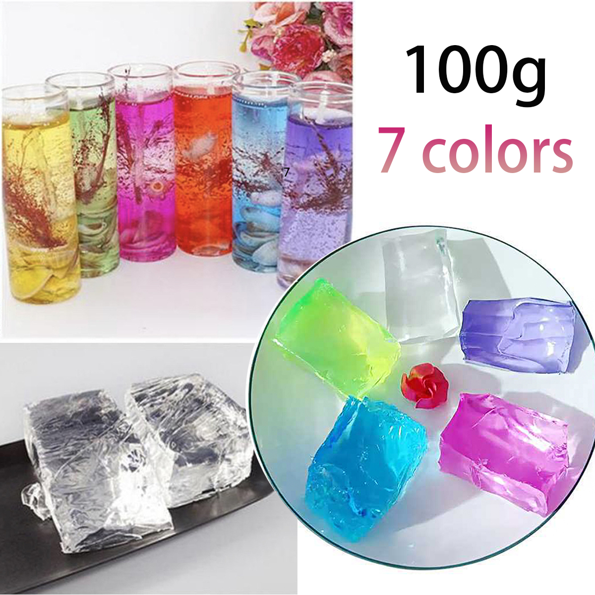 100G 7Colors Jelly Wax DIY Han – Candle Making Reno recenzja i cena
