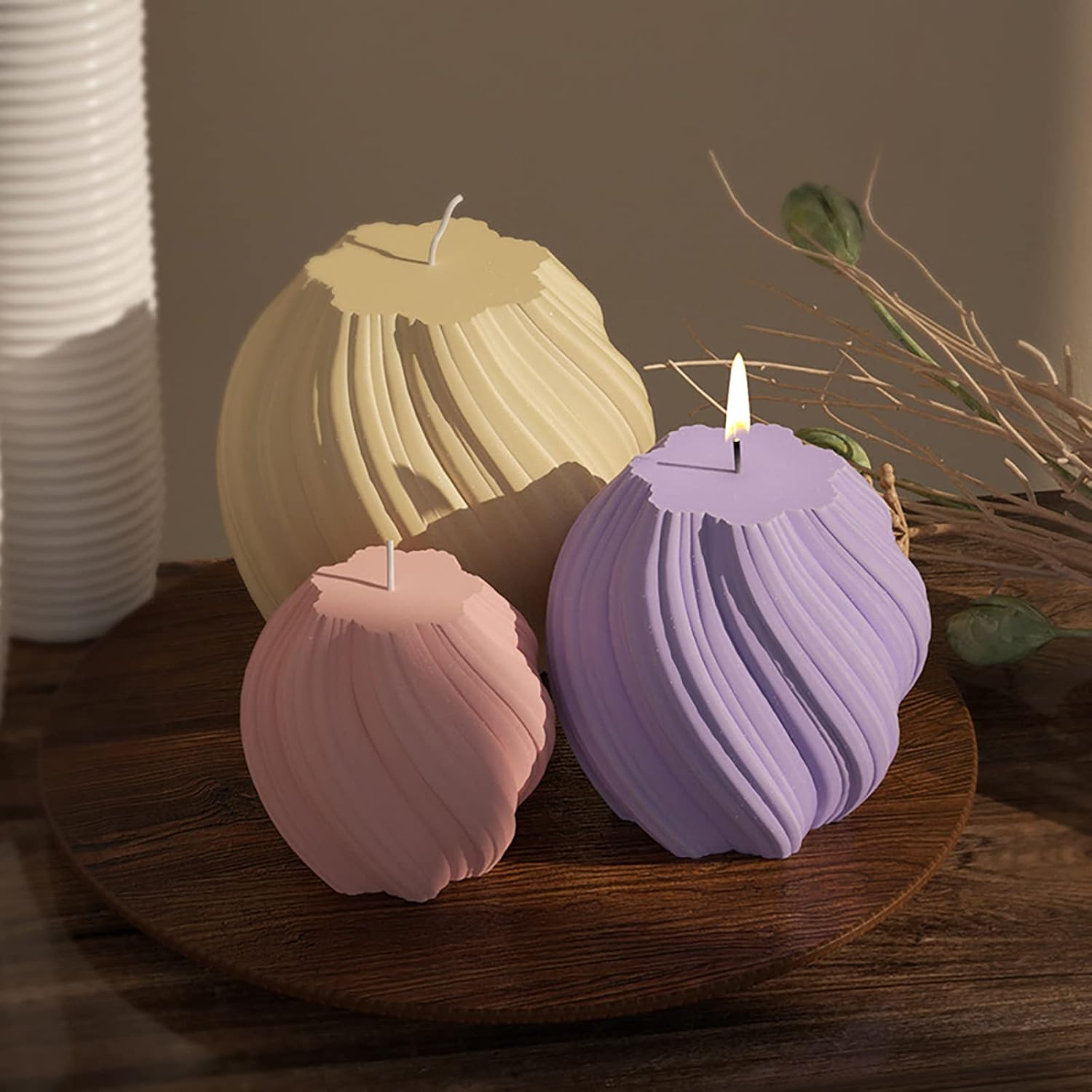 3 Pack Wave Candle Molds - Mul – Candle Mold Silicone recenzja i cena