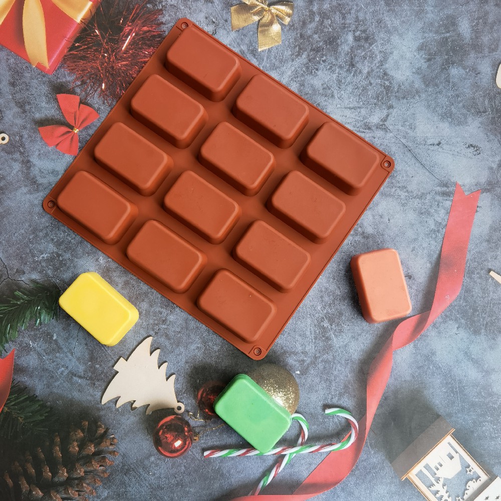 12 Cavity Square Silicone Soap – Candle Making Reno recenzja i cena