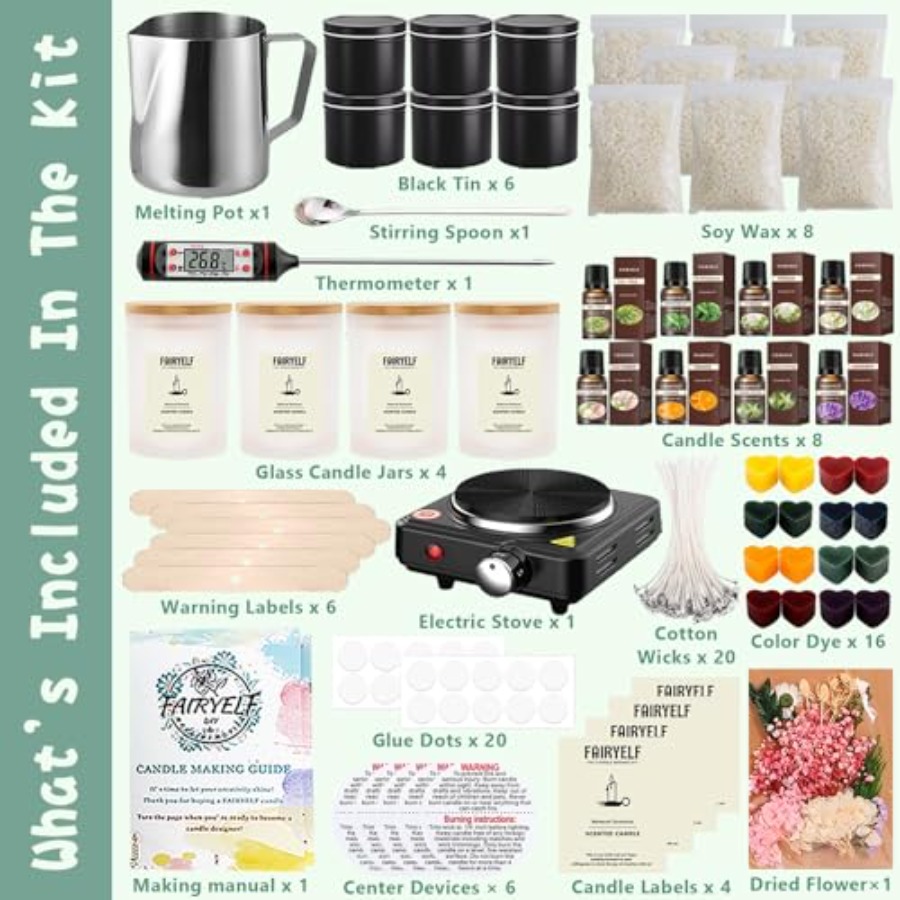 Premium Candle Making Kit with – Candle Making Glass recenzja i cena
