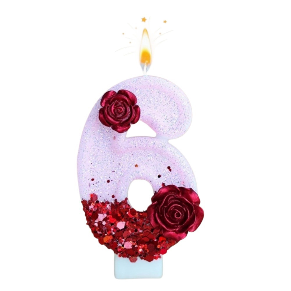 Number Pink Glitter Red Rose F – Paraffin Candle Wax recenzja i cena
