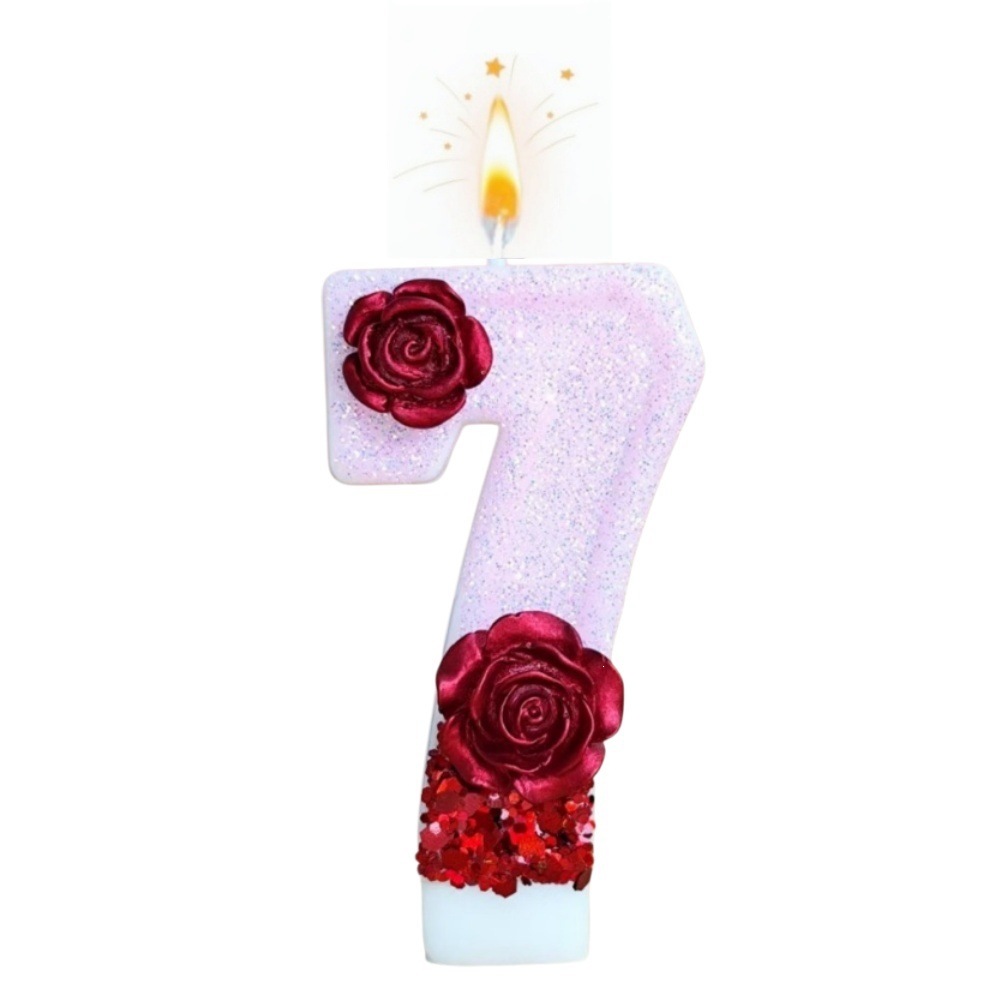 Number Pink Glitter Red Rose F – Paraffin Candle Wax recenzja i cena