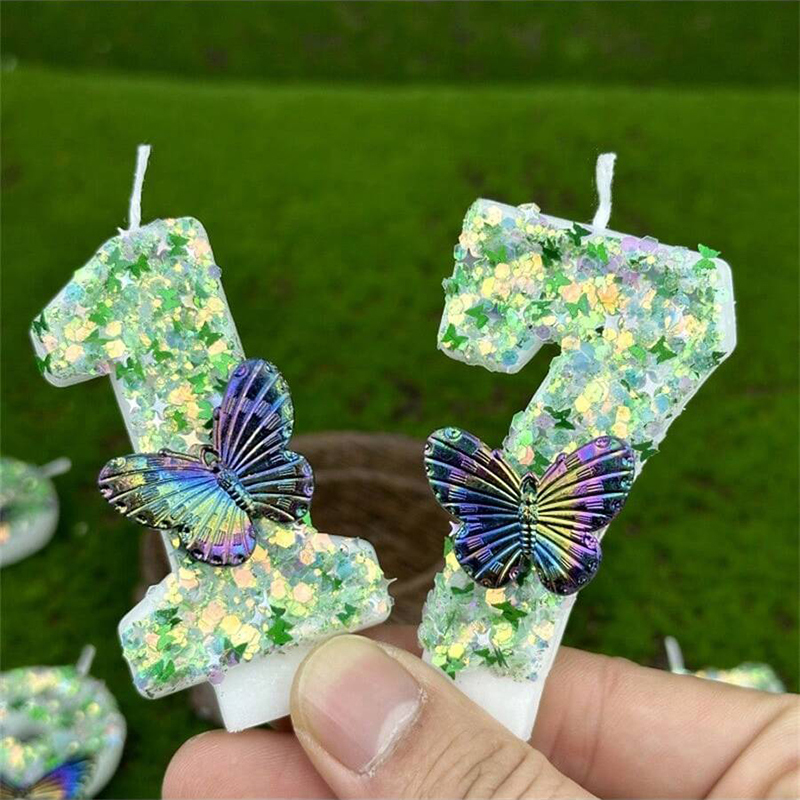 1Pc Green Sequins Number 0-9 B – Paraffin Candle Wax recenzja i cena