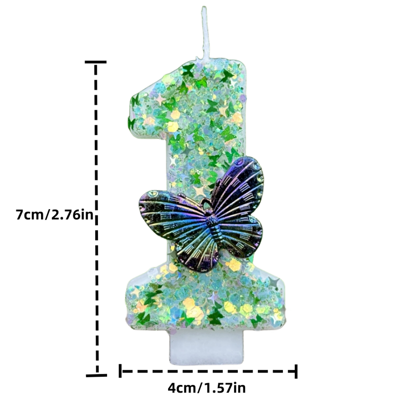 1Pc Green Sequins Number 0-9 B – Paraffin Candle Wax recenzja i cena