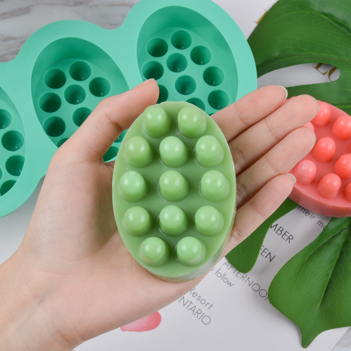 4 Hole Oval Massage Soap Silic – Candle Making Supplies Wholesale recenzja i cena