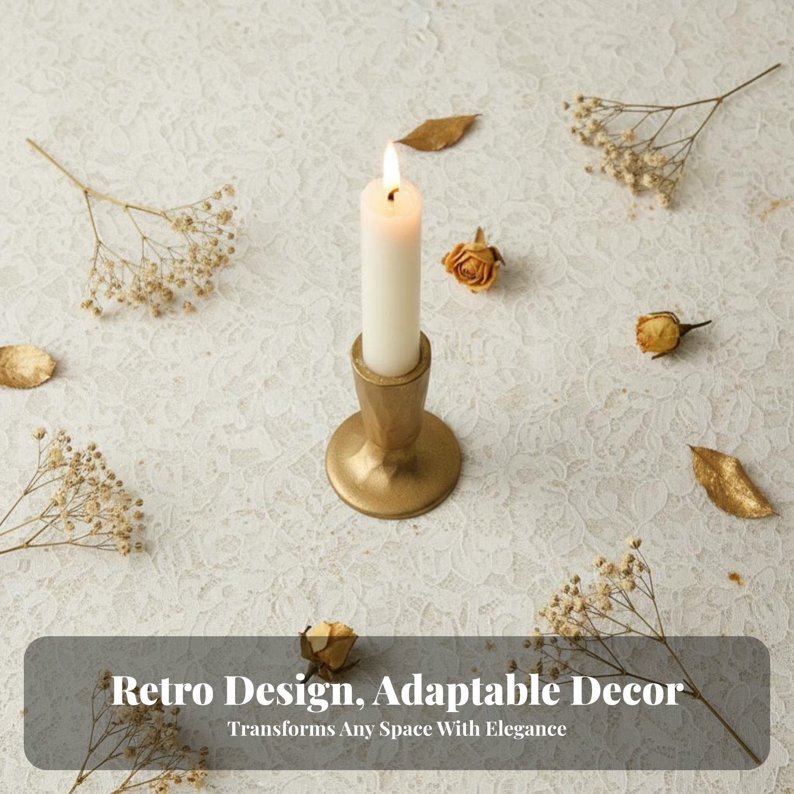 Gold Cast Iron Candle Holder,  – Paraffin Candle Wax recenzja i cena