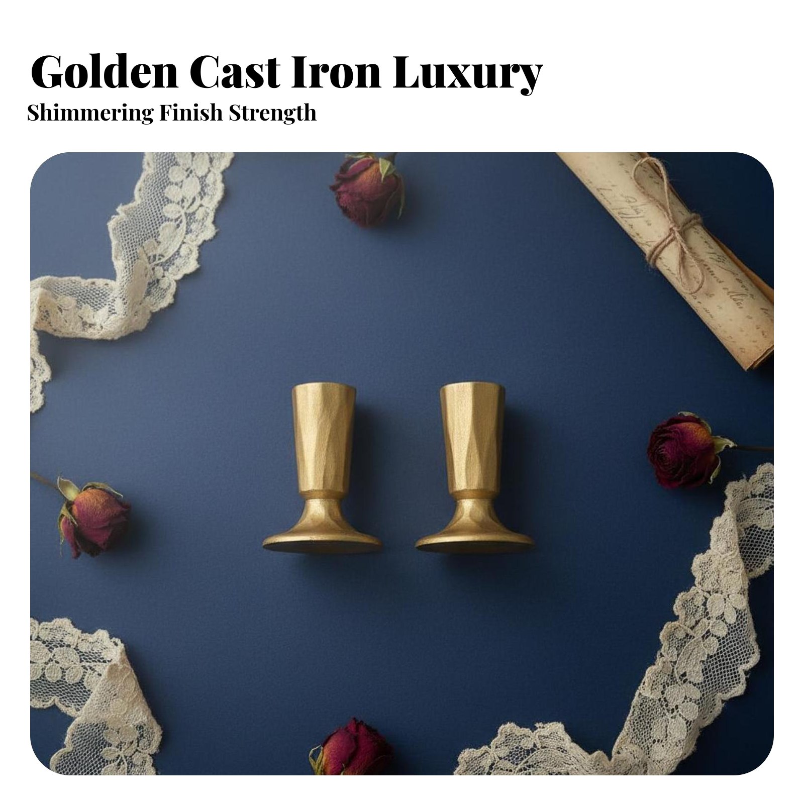 Gold Cast Iron Candle Holder,  – Paraffin Candle Wax recenzja i cena
