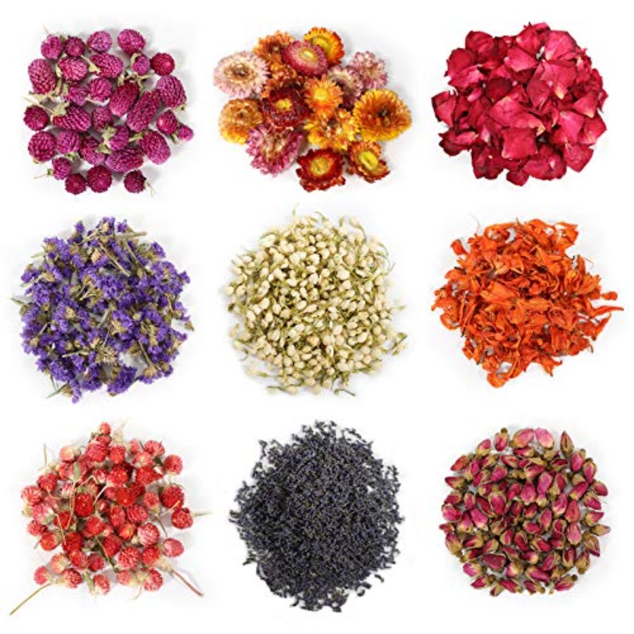 9 Bags Dried Flowers,100% Natu – Candle Making Diy recenzja i cena