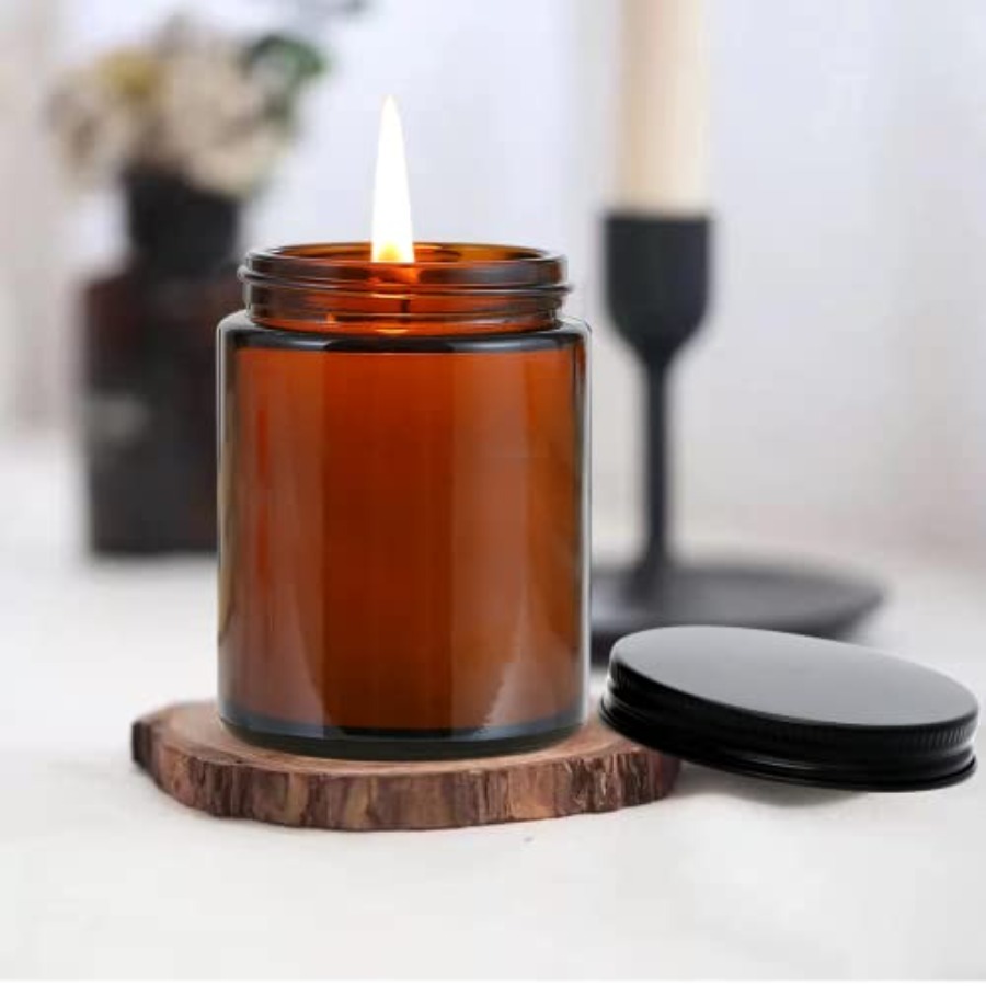 8oz Amber Candle Jars Set of 3 – Candle Making Glass recenzja i cena